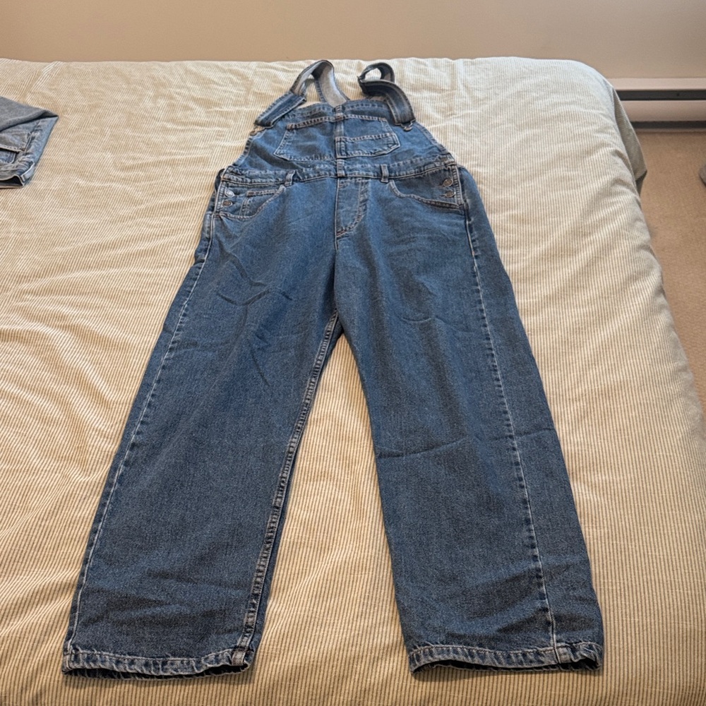 We The Free Women's Blue Denim Overalls